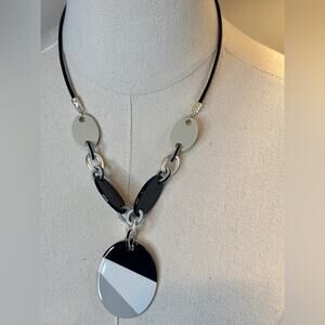 Elegant Black and Silver Necklace